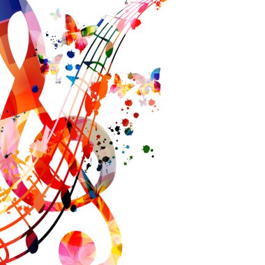 Sanatsal renkli soyut arkaplan canlı konser olayları vektör illüstrasyonu