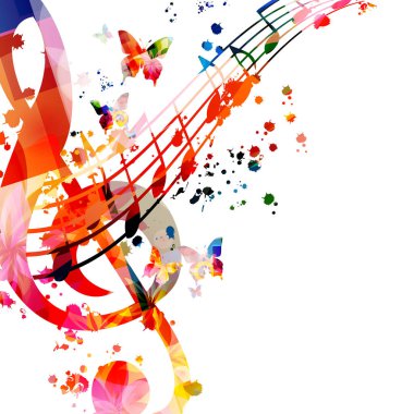 Sanatsal renkli soyut arkaplan canlı konser olayları vektör illüstrasyonu