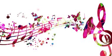 Sanatsal renkli soyut arkaplan canlı konser olayları vektör illüstrasyonu