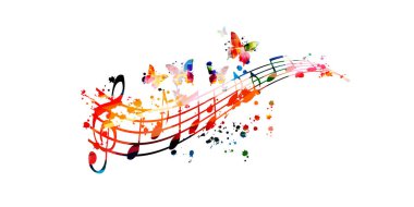 Sanatsal renkli soyut arkaplan canlı konser olayları vektör illüstrasyonu