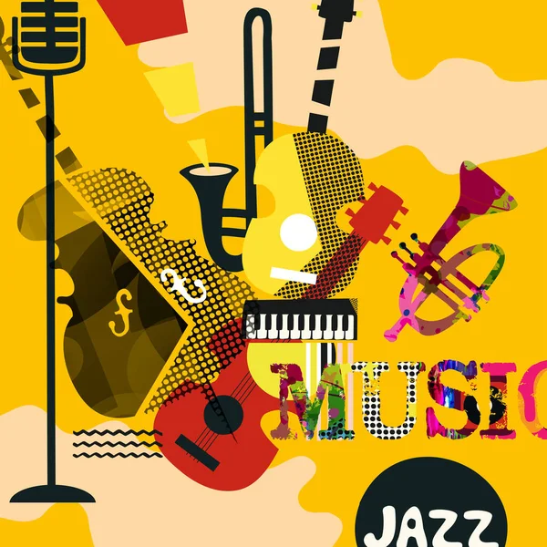 Artistic Colorful Abstract Background Live Concert Events Vector Illustration — Stock Vector