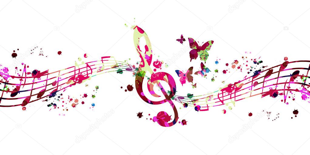 Artistic colorful abstract background live concert events vector illustration