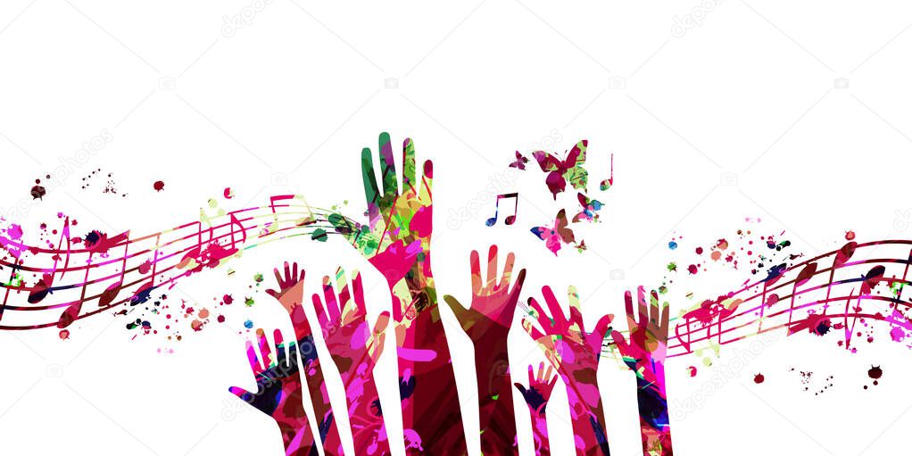 Artistic colorful abstract background live concert events vector illustration
