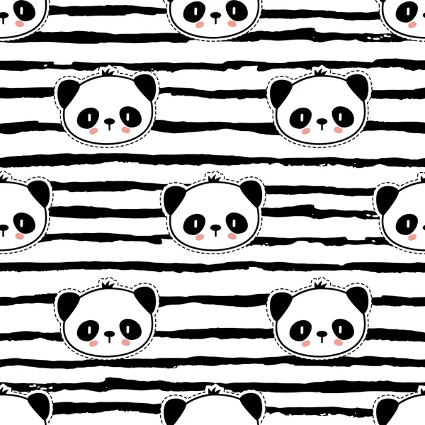 Pola beruang panda tak beraturan Stok Vektor
