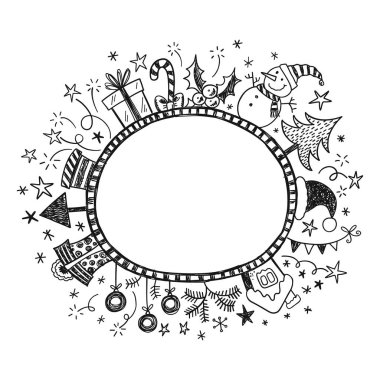 elle çizilmiş Noel süsleri