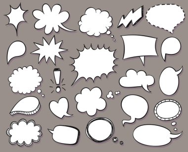 skeç konuşma baloncukları ayarlandı