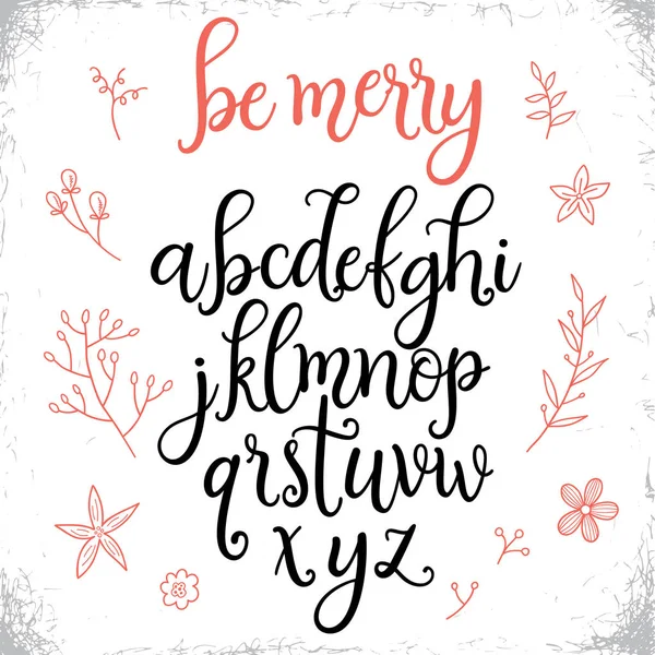 Fonte Calligraphic script — Image vectorielle