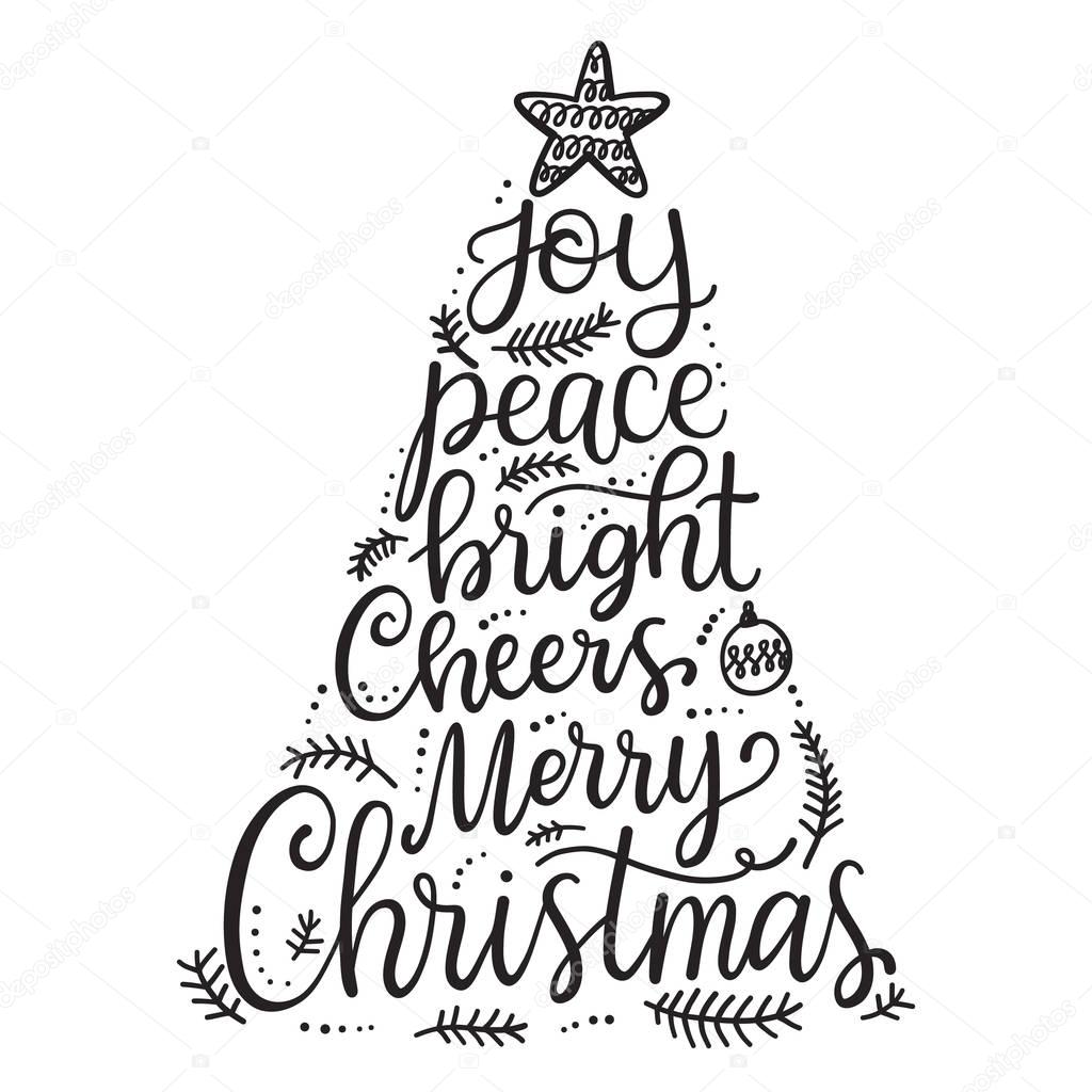 Merry Christmas phrases — Stock Vector © Teploleta #133537762