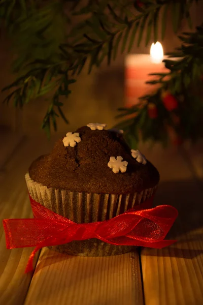 Muffins on Christmas Eve — Stock Photo, Image