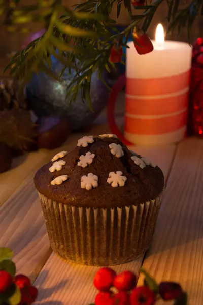 Noel arifesinde muffins — Stok fotoğraf