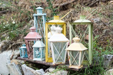 Güzel köy Yunan Biberi - retro tarzı sanat