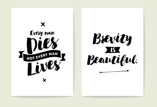 Typography cards set. — Stock Vector