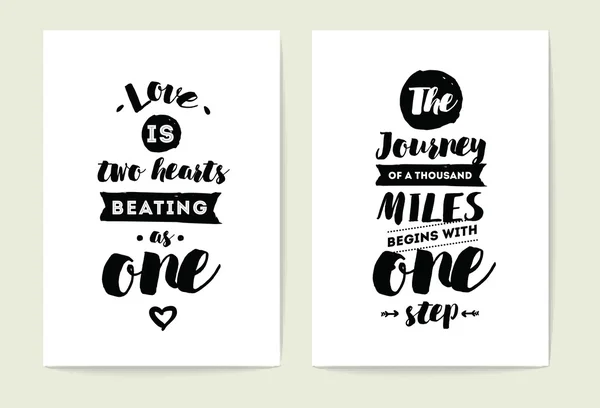 Typography cards set. — Stock Vector