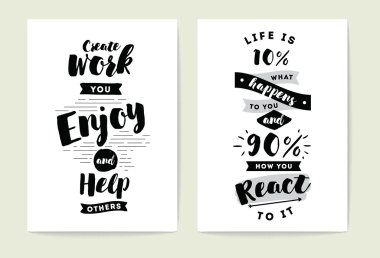 Tipografi kartları seti.