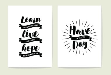 Tipografi kartları seti.