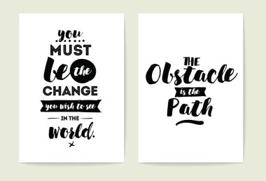 Tipografi kartları seti.