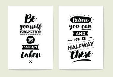 Tipografi kartları seti.