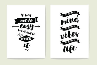 Tipografi kartları seti.