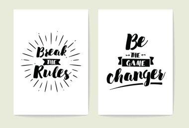 Tipografi kartları seti.