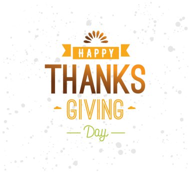 Şükran günü tipografi ayarla.