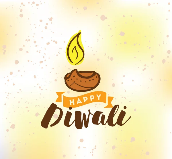 Tipografia feliz de Diwali —  Vetores de Stock