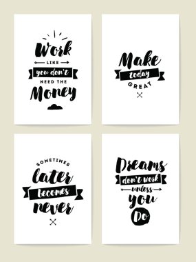 Tipografi kartları seti.