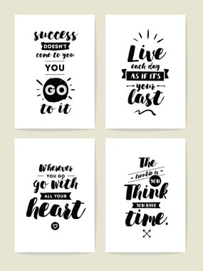 Tipografi kartları seti.