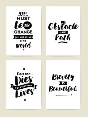 Tipografi kartları seti.