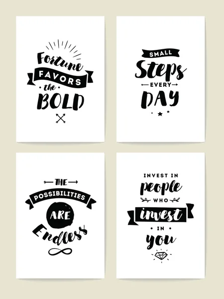Typography cards set. — Stock Vector