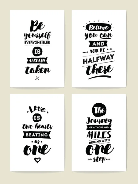 Typography cards set. — Stock Vector