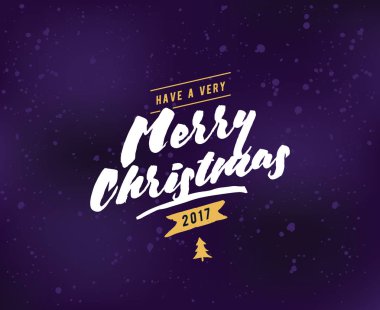 Neşeli Noel vektör tipografi, arka plan tasarımı