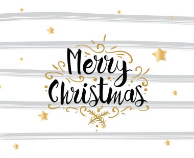 Neşeli Noel vektör tipografi, arka plan tasarımı