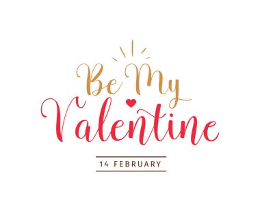 Mutlu Sevgililer günü tipografi. Vektör tasarımı.