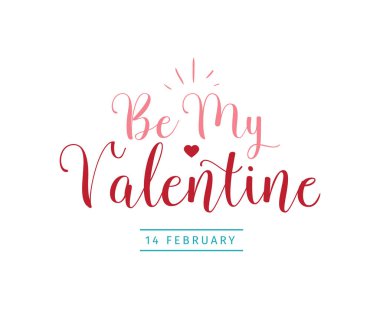 Mutlu Sevgililer günü tipografi. Vektör tasarımı.