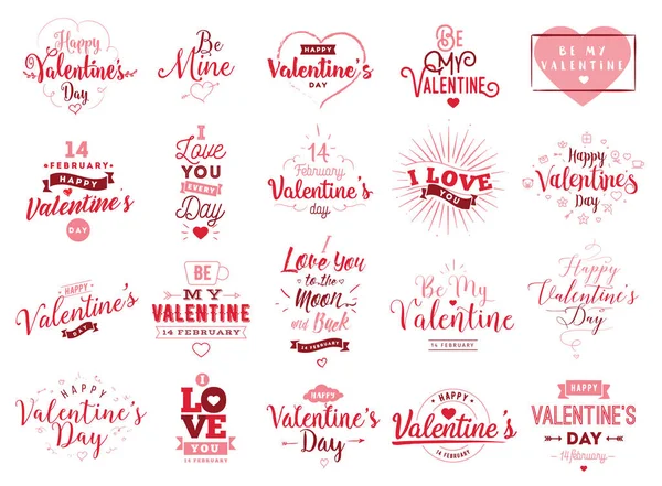 Feliz tipografía de San Valentín. Diseño vectorial . — Vector de stock