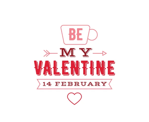 Happy Valentines day typografie. Vector design. — Stockvector