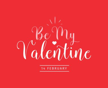 Mutlu Sevgililer günü tipografi. Vektör tasarımı.