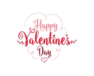 Mutlu Sevgililer günü tipografi. Vektör tasarımı.