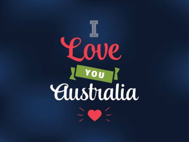 Happy Avustralya günü vektör tasarımı.