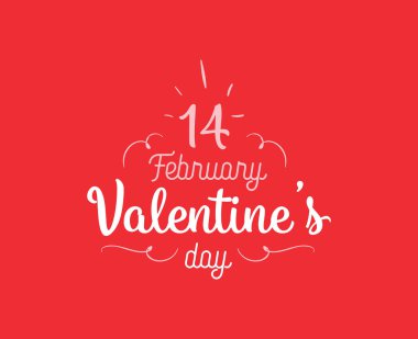 Mutlu Sevgililer günü tipografi. Vektör tasarımı.