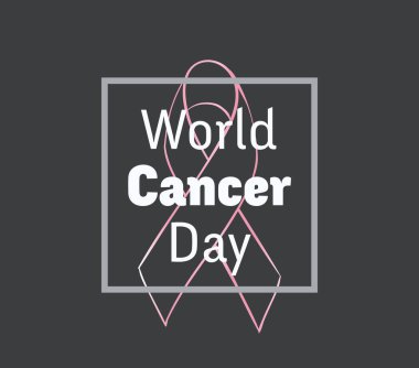 Dünya kanser günü vektör tasarımı.