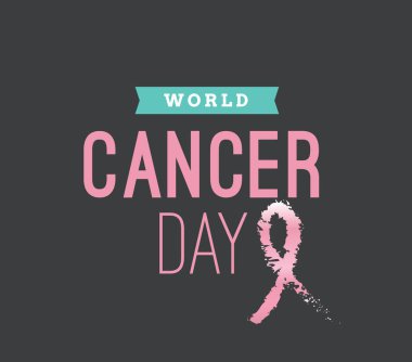 Dünya kanser günü vektör tasarımı.