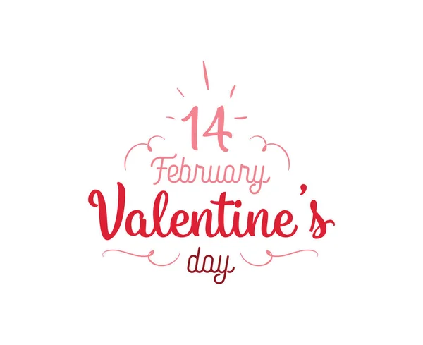 Glücklicher Valentinstag Typografie. Vektordesign. — Stockvektor