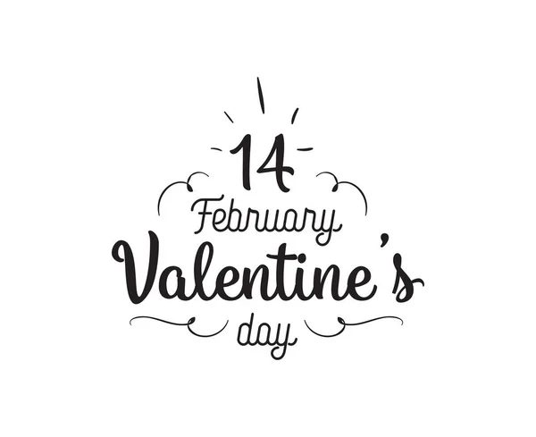 Glücklicher Valentinstag Typografie. Vektordesign. — Stockvektor