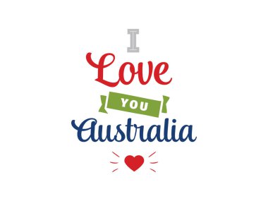 Happy Avustralya günü vektör tasarımı.