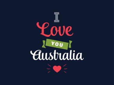 Happy Avustralya günü vektör tasarımı.