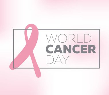 Dünya kanser günü vektör tasarımı.