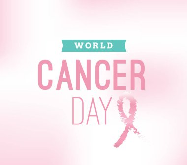 Dünya kanser günü vektör tasarımı.