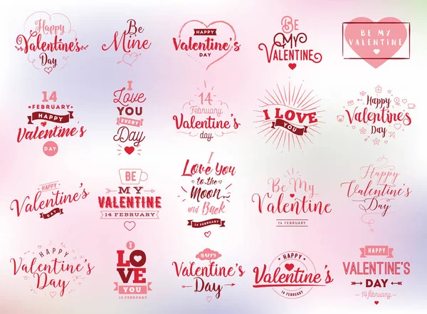 Glücklicher Valentinstag Typografie. Vektordesign. — Stockvektor