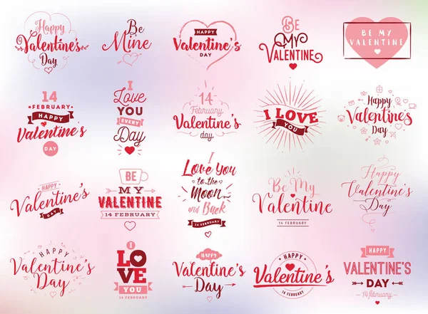 Joyeuse typographie Saint-Valentin. Conception vectorielle . — Image vectorielle